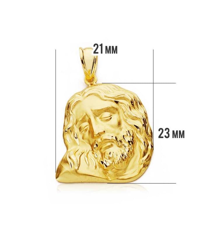 Portrait Christ gisant 18K 23x21mm