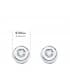 Pendientes Delicia Diamantes 0.200 Qtes. Oro Blanco 18K | chatón, dormilonas