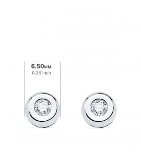 Pendientes Delicia Diamantes 0.200 Qtes. Oro Blanco 18K | chatón, dormilonas