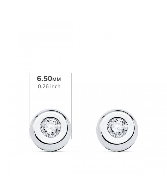 Pendientes Delicia Diamantes 0.200 Qtes. Oro Blanco 18K | chatón, dormilonas