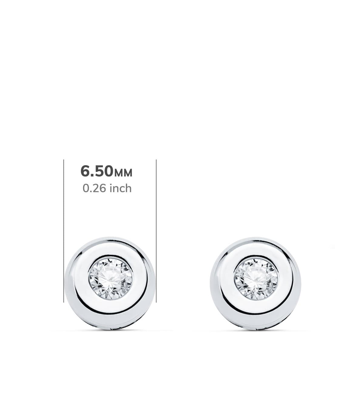 Pendientes Delicia Diamantes 0.200 Qtes. Oro Blanco 18K | chatón, dormilonas