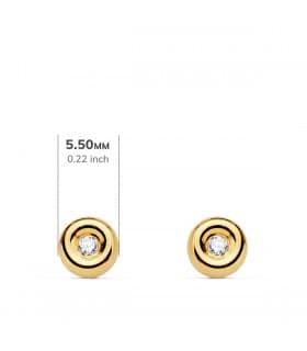 Boucles d'oreilles Délice Diamants 0.040 Ct. Or Jaune 18K