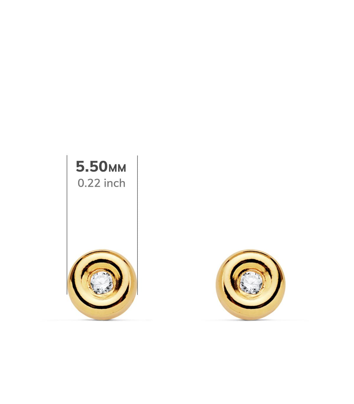 Pendientes Delicia Diamantes 0.040 Qtes. OA 18K | chatón, dormilonas