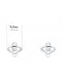 Pendientes Estrella Diamantes 0.030 Qtes. OB 18K | diamantes rosa de los vientos oro blanco