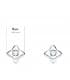 Pendientes Estrella Diamantes 0.100 Qtes. OB 18K | chatón, punto de luz| diamantes rosa de los vientos oro blanco