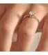 Solitario Mujer Oro blanco 18k Kira | anillo de compromiso oro blanco | anillos de pedida, solitarios 18 kilates
