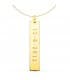 Collar personalizado barra Oro Amarillo 18K | collar con nombre, collar con fecha| comprar online joyas personalizadas