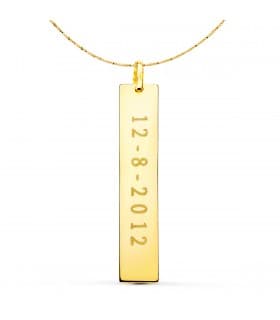 Llamativa Gargantilla Collar Cadena para Mujeres Damas 17.7" Enchapado En Oro Amarillo 18K Grano de Oliva 45cm Reino Unido 