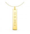 Collana con barra personalizzata oro giallo 18kt