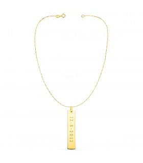 Collana con barra personalizzata oro giallo 18kt