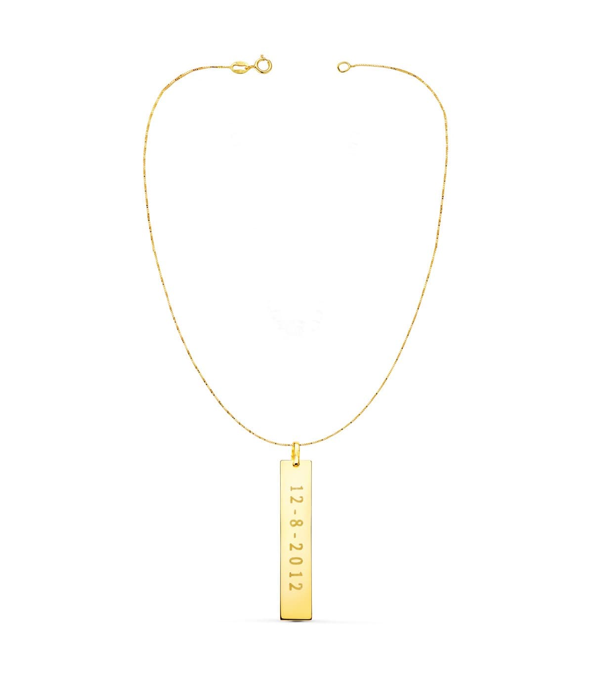 Collar personalizado barra Oro Amarillo 18K