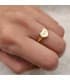 Anillo Sello Mujer Corazón, joyas personalizadas de oro: anillo inicial personalizable