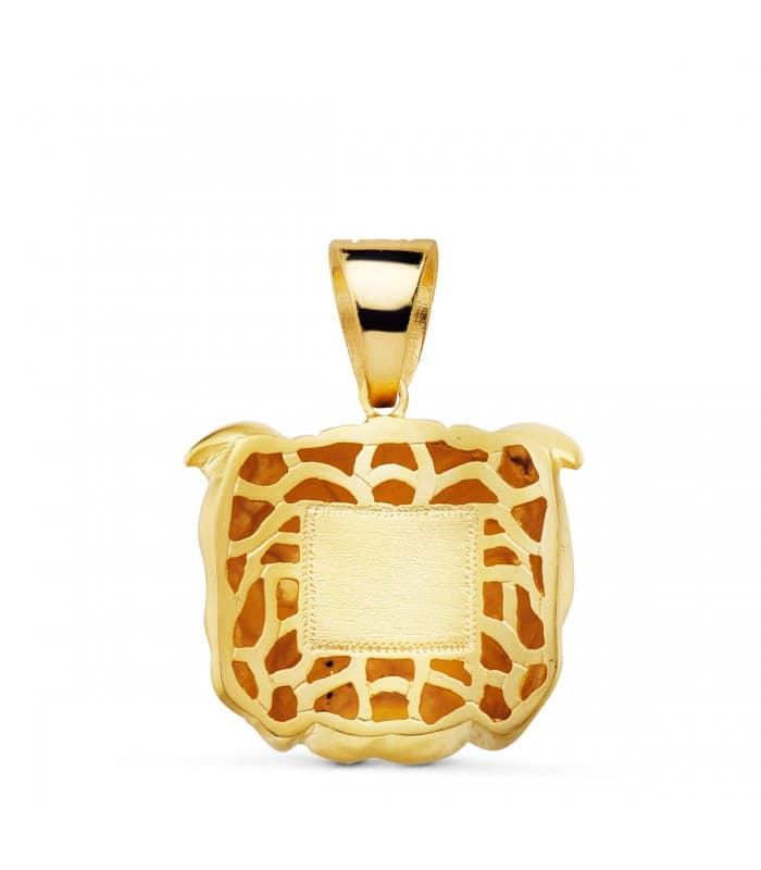 Colgante hombre Bulldog Oro Amarillo 18K | comprar joyas online | colgante macizo oro 750