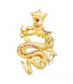 Drache Anhänger Gold 750 (18K) P7354 Herren