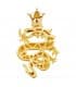 Pendentif homme Dragon Or Jaune 18K Pierres rouges
