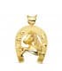Colgante Herradura Silueta Caballo Oro 18K 40mm | colgante oro macizo 750 | comprar joyas online