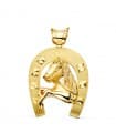 Ciondolo Ferro e Testa Cavallo oro 18kt 48mm