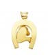 Pendentif Fer à Cheval Silhouette Cheval Or 18K 48mm