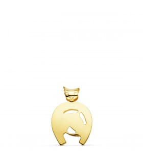 Colgante Herradura con Caballo Oro 18K 23 mm | comprar joyas online de oro