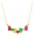 Collier Pierres Multicolore Or Jaune 18K