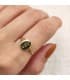 Bague femme or, Chevalière Tonneau 18K avec gravure personnalisé : nom, date, initiales.