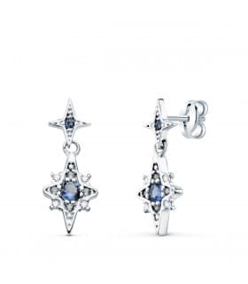 Pendientes Novia Casiopea Oro 18K  London Blue | pendientes de boda | pendientes london blue, aguamarina, piedras azul