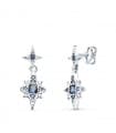 Boucles d'oreilles Mariage Cassiopée Or 18K London Blue