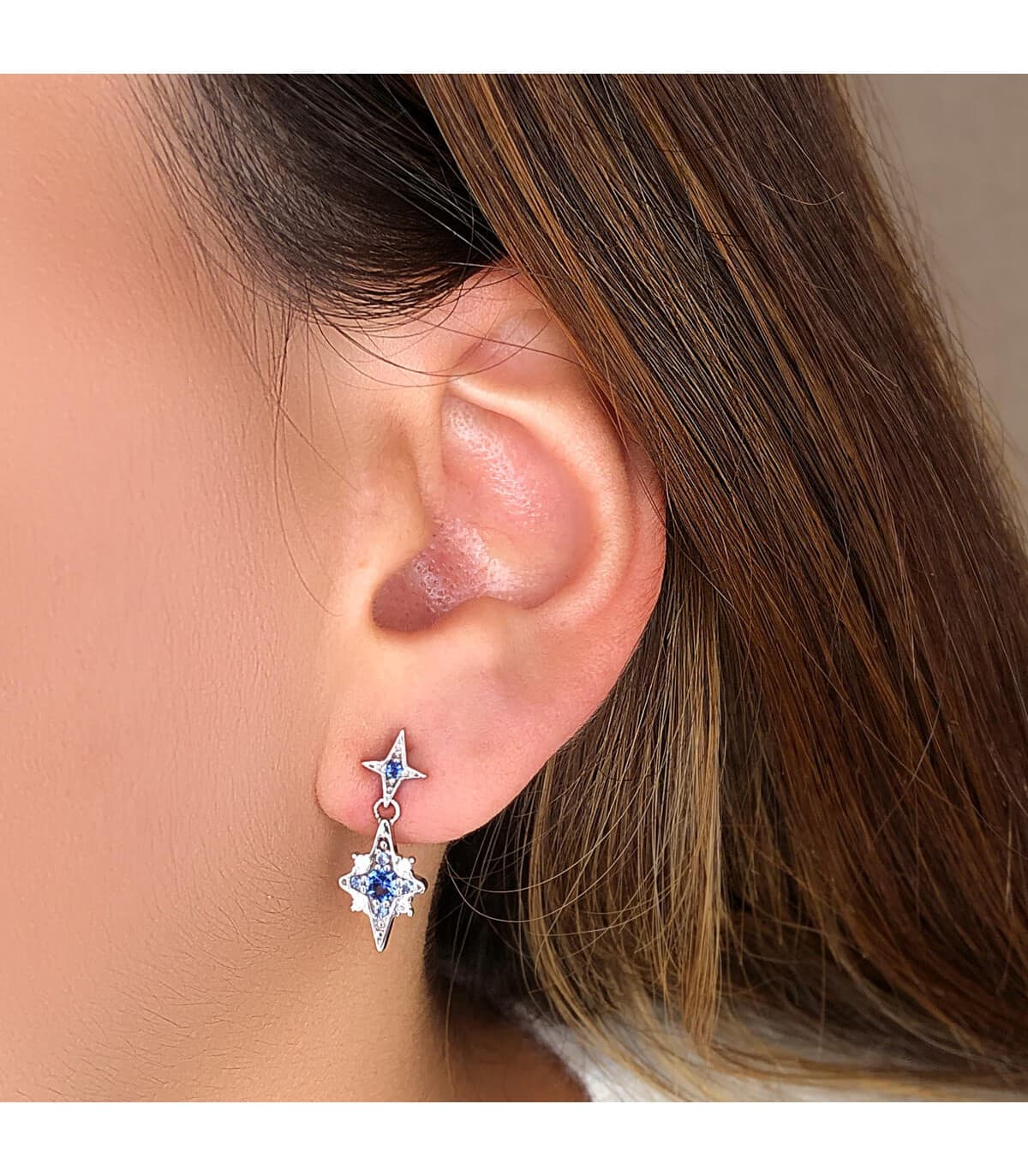 Pendientes Novia Casiopea Oro 18K  London Blue | pendientes de boda | pendientes london blue, aguamarina, piedras azul