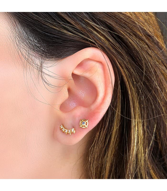 Boucles d'oreilles Polaris Or Jaune 18K