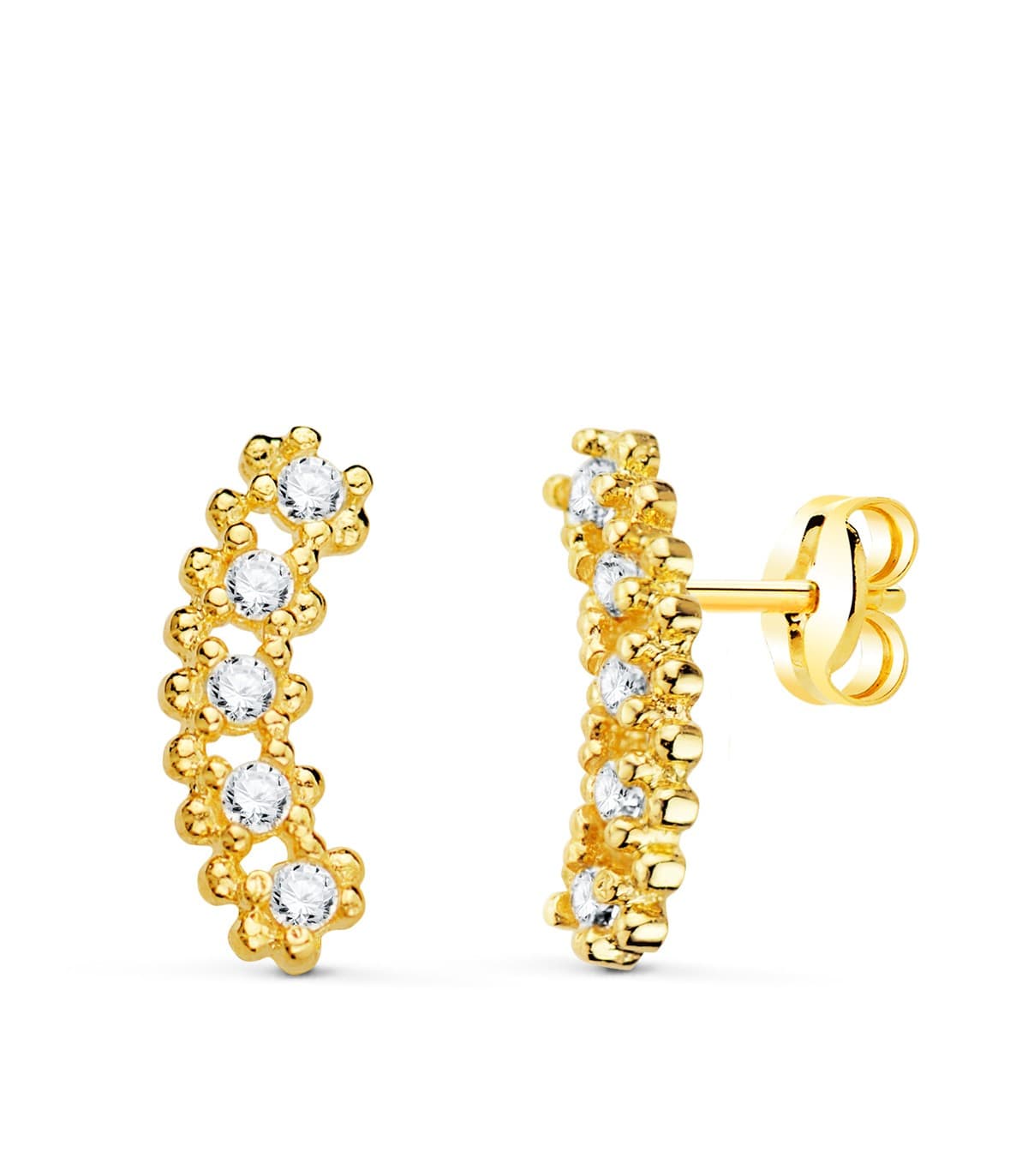 Orecchini lobo oro 18kt Star Dust | Ear Jackett e orecchini rampicanti da donna, design punk