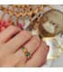 Anillo Piedras Multicolor Oro Amarillo 18K | sortija para mujer con piedras de colores | anillo tresillo