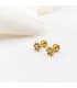 Pendientes para niña Lourdes flor Oro 18k nácar | pendientes oro niña