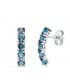 Boucles d'oreilles Mariage Chara Or 18K Topaze London Blue