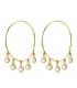 Pendientes Aro Zircon Oro Amarillo 18K 20 mm | comprar aros de oro online | pendientes modernos para mujer