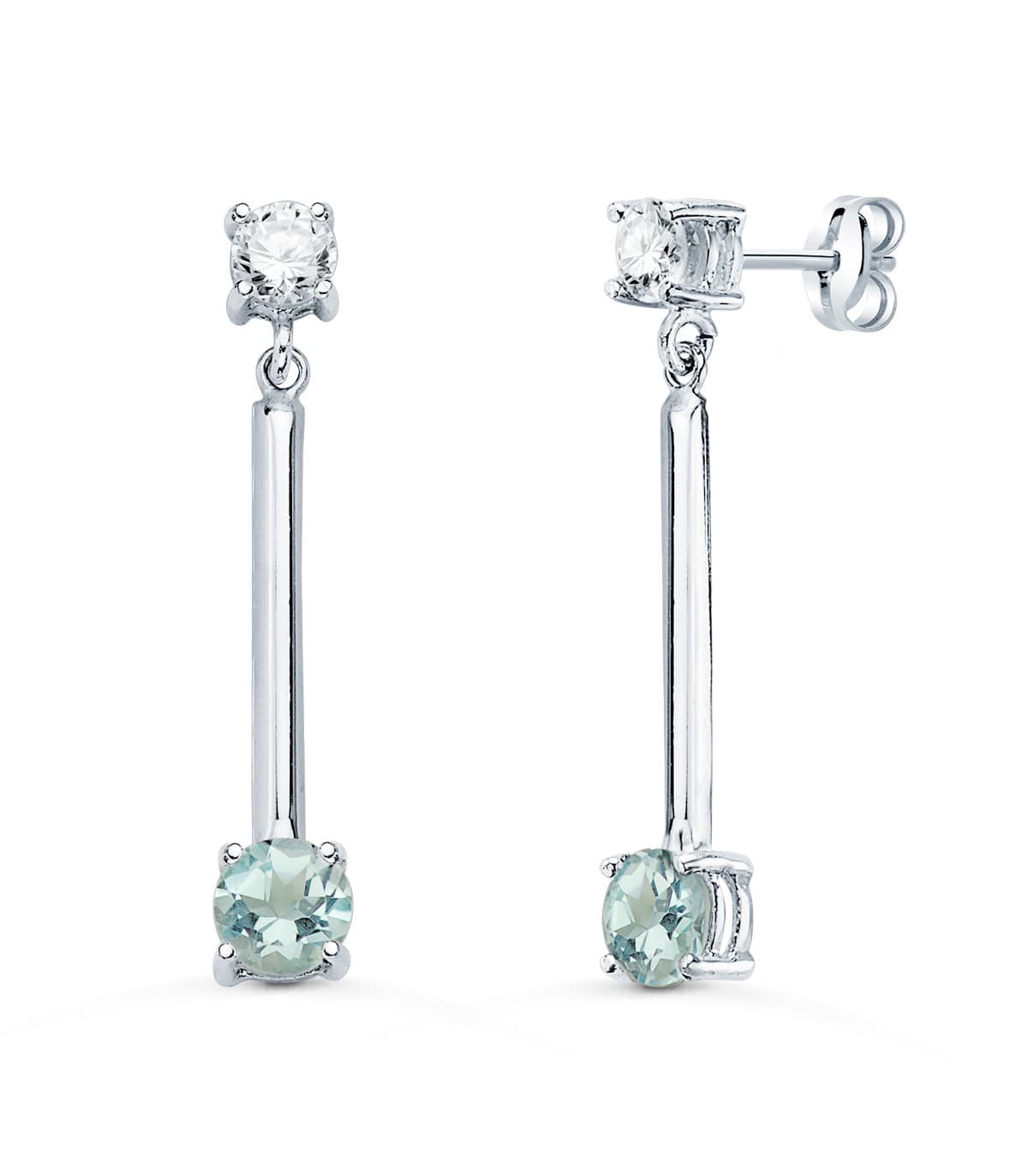 Pendientes Novia Lucero Oro 18K  Topacio Azul | pendientes con piedras semipreciosas | comprar online joyas de oro
