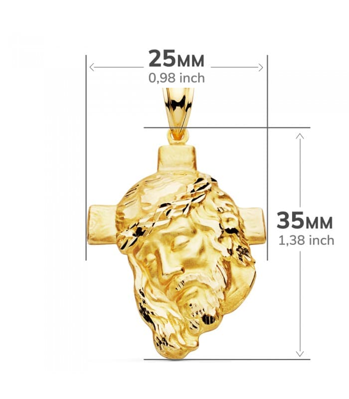 Jesus Anhänger Gelbgold 18 Karat P7147-335