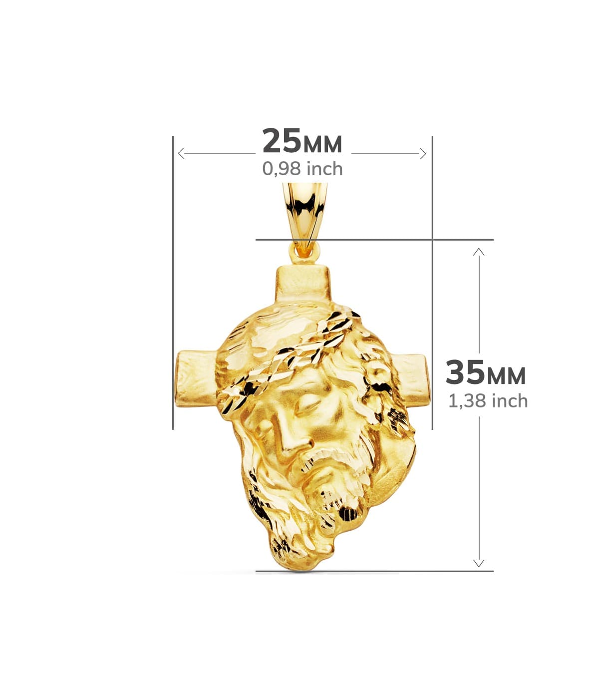 Jesus Anhänger Gelbgold 18 Karat P7147-335