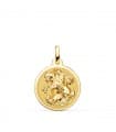 Medalla San Jorge Oro 18K 18mm Brillo