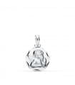 Medaglia Battessimo Angelo Raffaello oro bianco 18kt 14mm