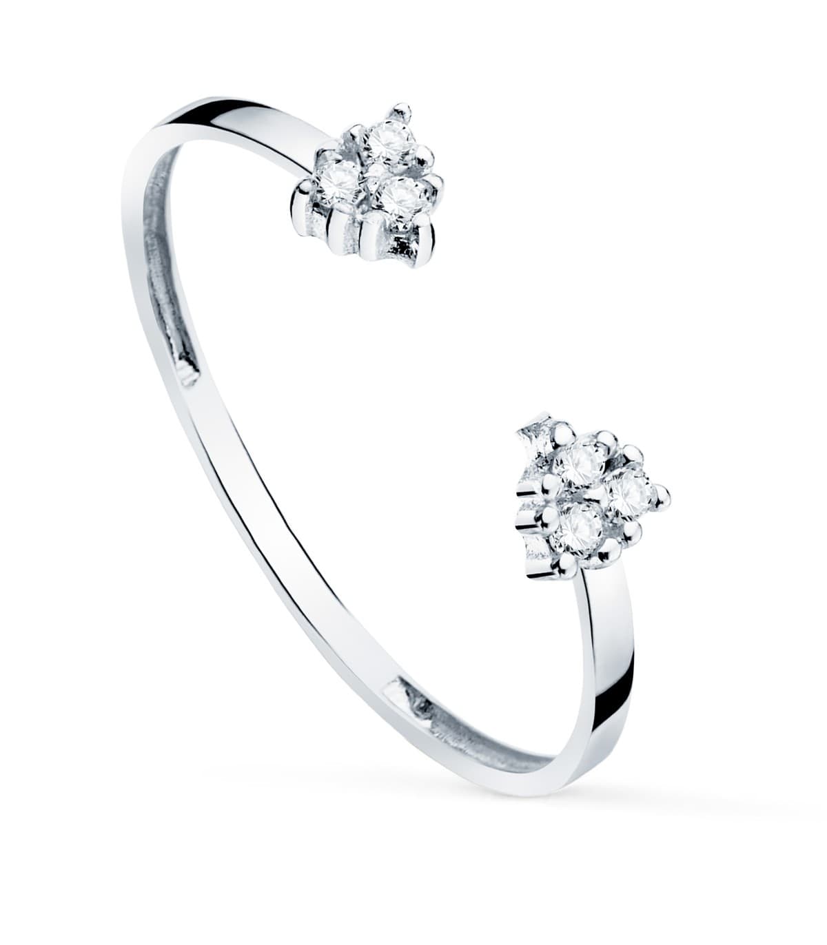Anillo Harrington Oro Blanco 18K Diamantes 0.048 Qts. | alta joyería online