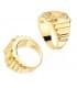 Sello Medusa Oro Amarillo 18K Estrías | joyería online | alta joyería