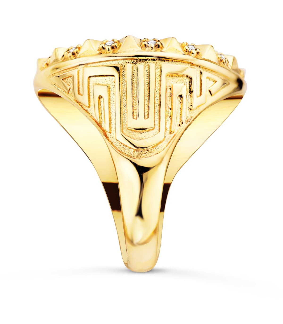 Sello Medusa Oro Amarillo 18K Greca | joyería online | alta joyería