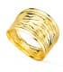 Anillo de oro para mujer ancho con ondas