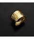 Anillo de oro para mujer ancho con ondas