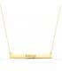 Collar personalizable barra Oro Amarillo 18 K | collar con nombre ,  grabado de fecha, iniciales