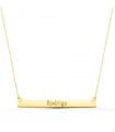 Collier personnalisable barre Or Jaune 18 K
