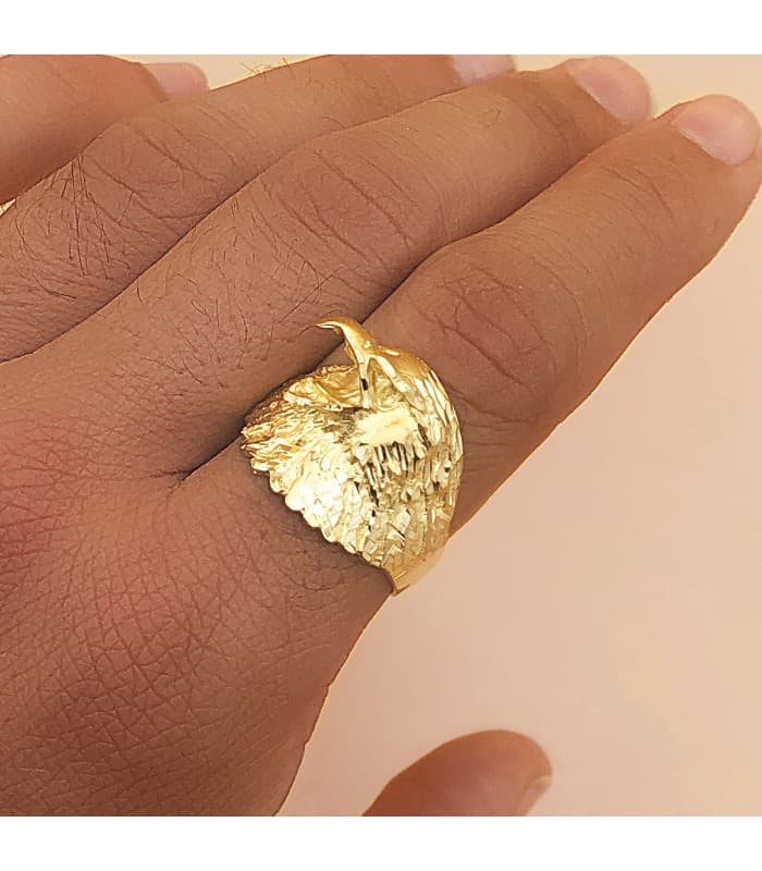 Sello Águila Hombre Oro Amarillo 18K | Anillos caballero, comprar joyas online