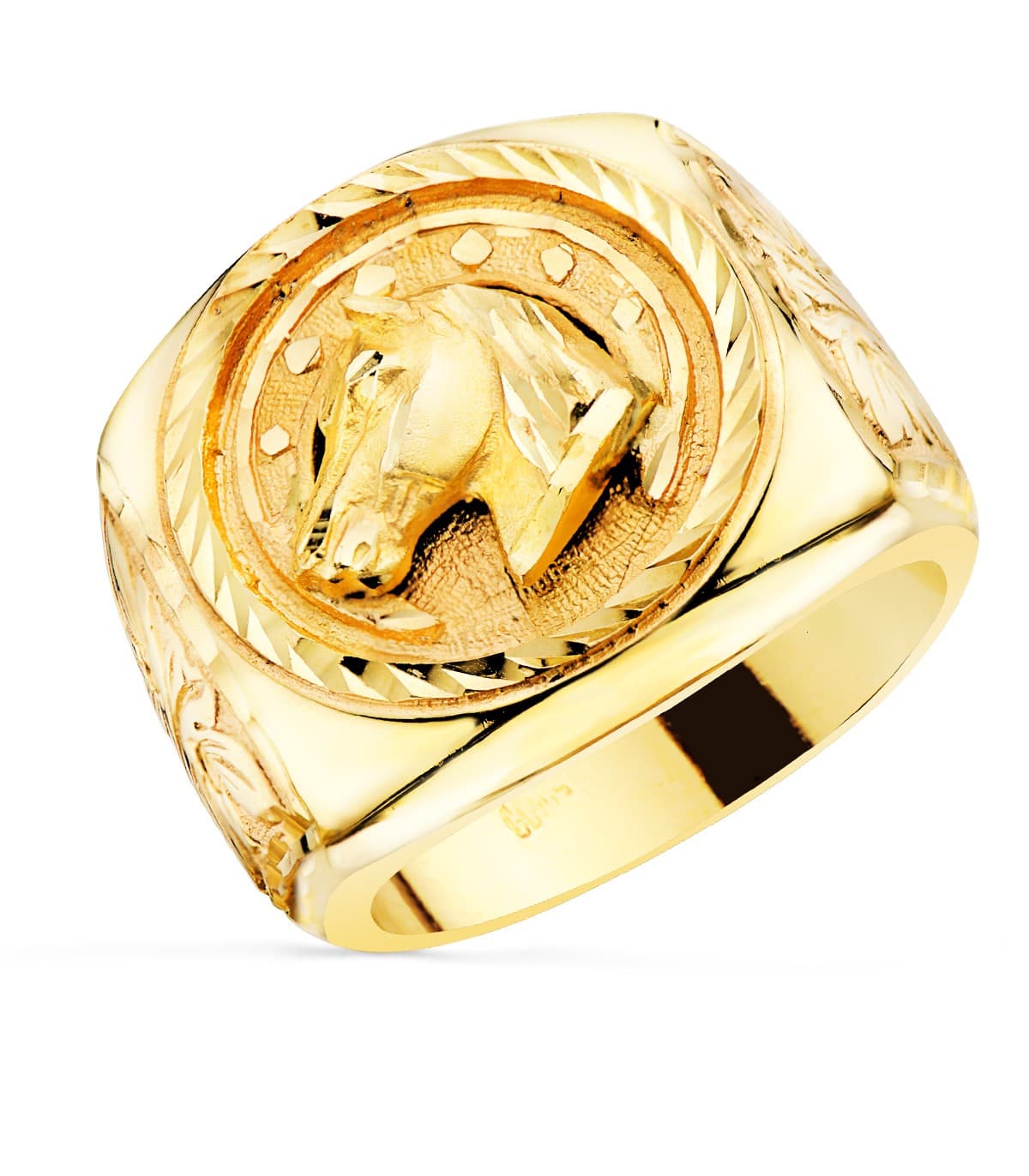 Anillo Caballo Hombre de Oro Amarillo 18K | Anillos caballero, comprar joyas online