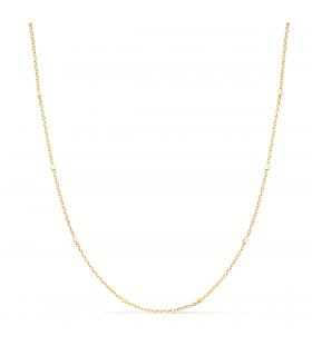 Cadena Forzada Oro 18K Cubos 1 mm 40cm | collar gargantilla mujer | comprar joyas online