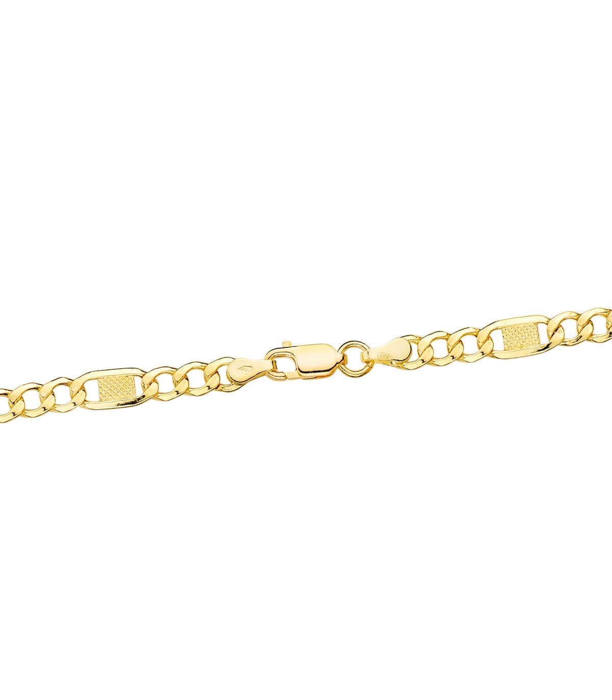 Catena in oro 18kt a maglia figaro lavorata 5 mm 60cm, collana ideale da uomo